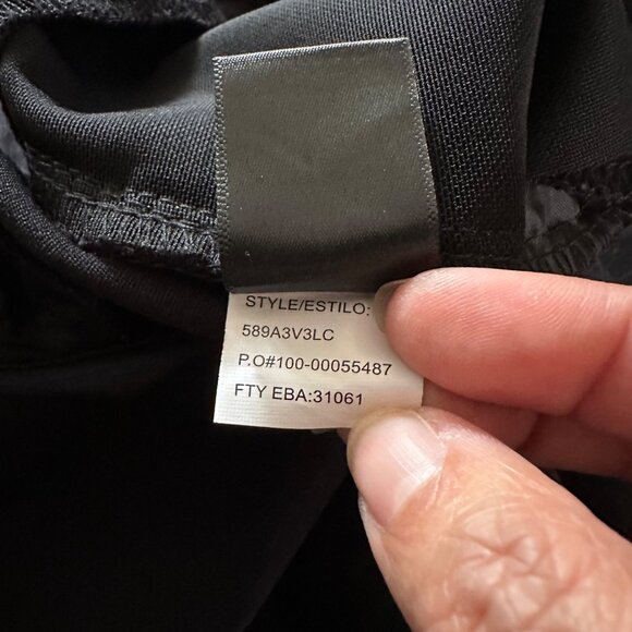 Liz Claiborne Career Women’s Black Pants Size 14 Pull-On Stretch Trousers Ankle - Picture 6 of 7